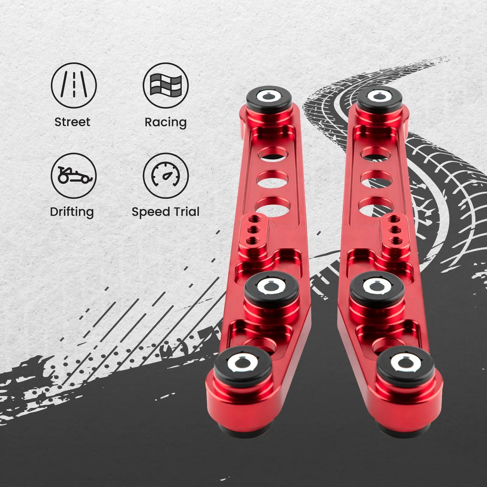 2pcs Rear Lower Control Arm For Honda Civic CRX Del Sol EF 1988-1995 1996 1997